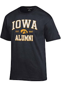 Champion Iowa Hawkeyes Black Est Alumni Jersey Short Sleeve T Shirt