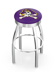 East Carolina Pirates 3 Ring Chrome Seat Pub Stool - Silver