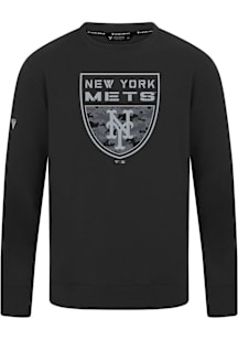 Levelwear New York Mets Black Mandate Buckler Long Sleeve T Shirt