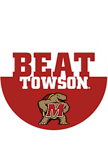 Maryland Terrapins BEAT Towson 3" Button - Red