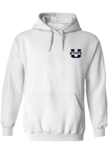 Vive La Fete Utah State Aggies Womens White Impressions Hooded Sweatshirt
