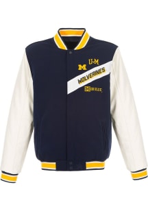 Michigan Wolverines Reversible Two-Tone Heavyweight Jacket - Navy Blue