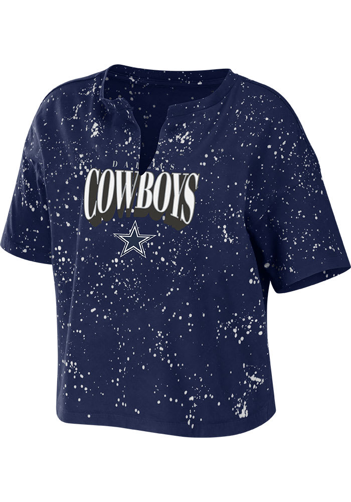 New Era Women's Dallas Cowboys Twist Front Navy T-Shirt