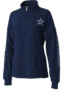 Dallas Cowboys Womens Navy Blue Half Zip 1/4 Zip Pullover