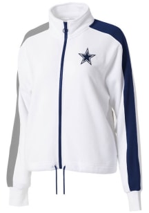 Dallas Cowboys Womens White Contrast Long Sleeve Track Jacket