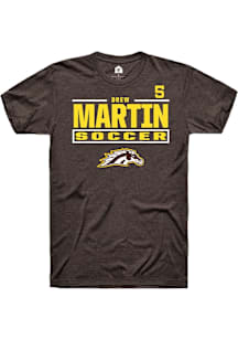 Drew Martin Western Michigan Broncos Brown NIL Stacked Box Short Sleeve Player T Shirt
