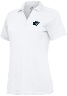 Antigua Arlington Renegades Womens White Bandit Tribute Short Sleeve Polo Shirt