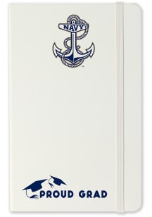 Navy Midshipmen Proud Grad team logo Notebook and Folder - White