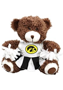 Black Iowa Hawkeyes Cheerleader Bear Plush