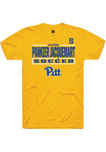Claire Pannier Jacquemart Rally Mens Gold Pitt Panthers NIL Stacked Box Player T Shirt