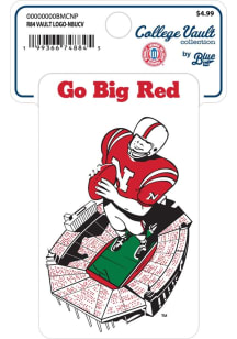 Red Nebraska Cornhuskers R84 Vault Logo Stickers