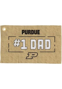 White Purdue Boilermakers #1 Dad Waffle Golf Towel