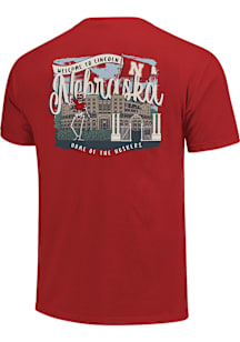 Nebraska Cornhuskers Womens Red Stadium Script Short Sleeve T-Shirt