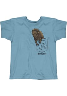 Buffalo Youth Blue Buffalo Pocket Short Sleeve Fashion T-Shirt