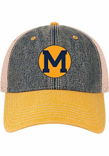 Michigan Wolverines Navy Blue OFA Vault Trucker Adjustable Hat