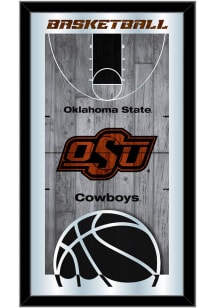 Oklahoma State Cowboys Basketball Hanging Back Bar Mirror