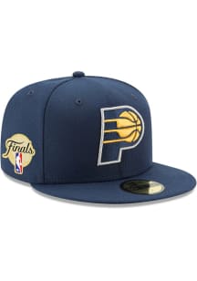 New Era Indiana Pacers Mens Navy Blue 2025 NBA Finals Side Patch 59FIFTY Fitted Hat