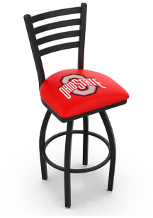 Black Ohio State Buckeyes High Back Swivel Pub Stool