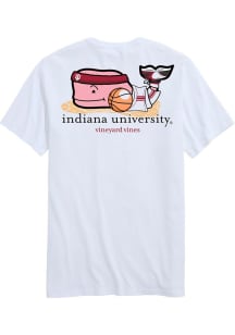 Indiana Hoosiers White Vineyard Vines Basketball whale Short Sleeve Fashion T Shirt
