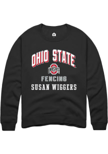 Susan Wiggers Rally Mens Black Ohio State Buckeyes NIL Arch Logo Player Crew