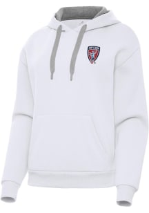 Antigua Indy Eleven Womens White Victory Hooded Sweatshirt