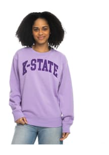 Womens Lavender K-State Wildcats Sport Crew Sweatshirt