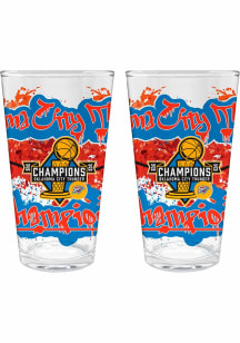 Oklahoma City Thunder 2025 NBA Finals Champions 2pc Set Pint Glass - Orange