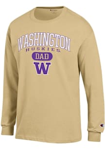 Champion Washington Huskies Gold Dad Pill Jersey Long Sleeve T Shirt
