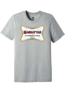Summit Sportswear Manhattan Grey Champagne Short Sleeve Fashion T Shirt