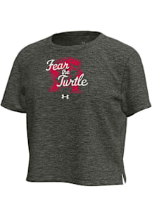 Under Armour Maryland Terrapins Girls Grey Team Wordmark Short Sleeve T-Shirt