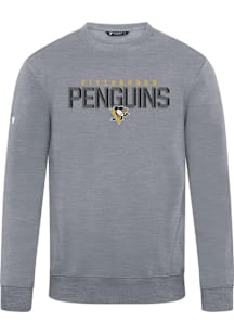 Levelwear Pittsburgh Penguins Mens Grey Zane Carve Long Sleeve Crew Sweatshirt