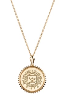 Michigan Wolverines Kyle Cavan Sunburst Womens Necklace - Gold