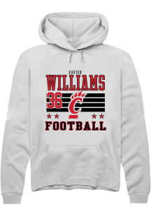 Xavier Williams Rally Mens White Cincinnati Bearcats NIL Striped Player Hood