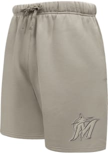 Pro Standard Miami Marlins Mens Tan Neutral Shorts