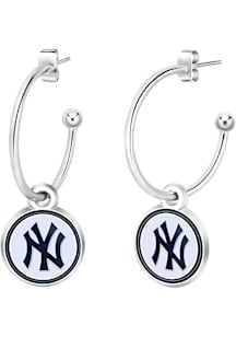 New York Yankees Dangle Hoop Womens Earrings