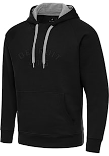 Antigua Detroit Lions Mens Black HomeField Tonal Victory Long Sleeve Hoodie