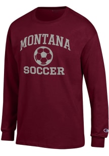 Champion Montana Grizzlies Maroon Soccer Jersey Long Sleeve T Shirt