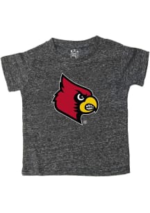 Louisville Cardinals Toddler Black Knobby Short Sleeve T-Shirt