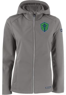 Cutter and Buck Seattle Sounders FC Womens Graphite Evoke Light Weight Jacket