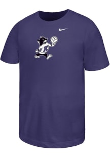 Youth K-State Wildcats Purple Nike Varsity Willie Volleyball Short Sleeve T-Shirt
