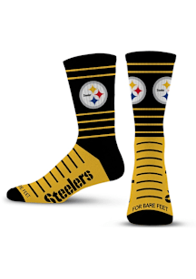 Pittsburgh Steelers Reverse Stripe Mens Crew Socks