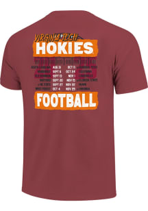 Virginia Tech Hokies Maroon 2025 Football Schedule Short Sleeve T Shirt