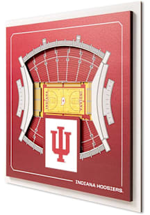 Indiana Hoosiers 3D Stadium Wall Art Sign - Red