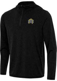Antigua San Antonio Brahmas Mens Black Alternate Tidy Long Sleeve Qtr Zip Pullover