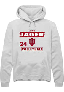jaidyn jager Indiana Hoosiers Mens White NIL Striped Player Hood