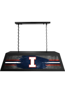 Black Illinois Fighting Illini Long Billiard Lamp