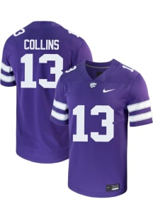 RJ Collins Nike Mens Purple K-State Wildcats NIL Football Jersey