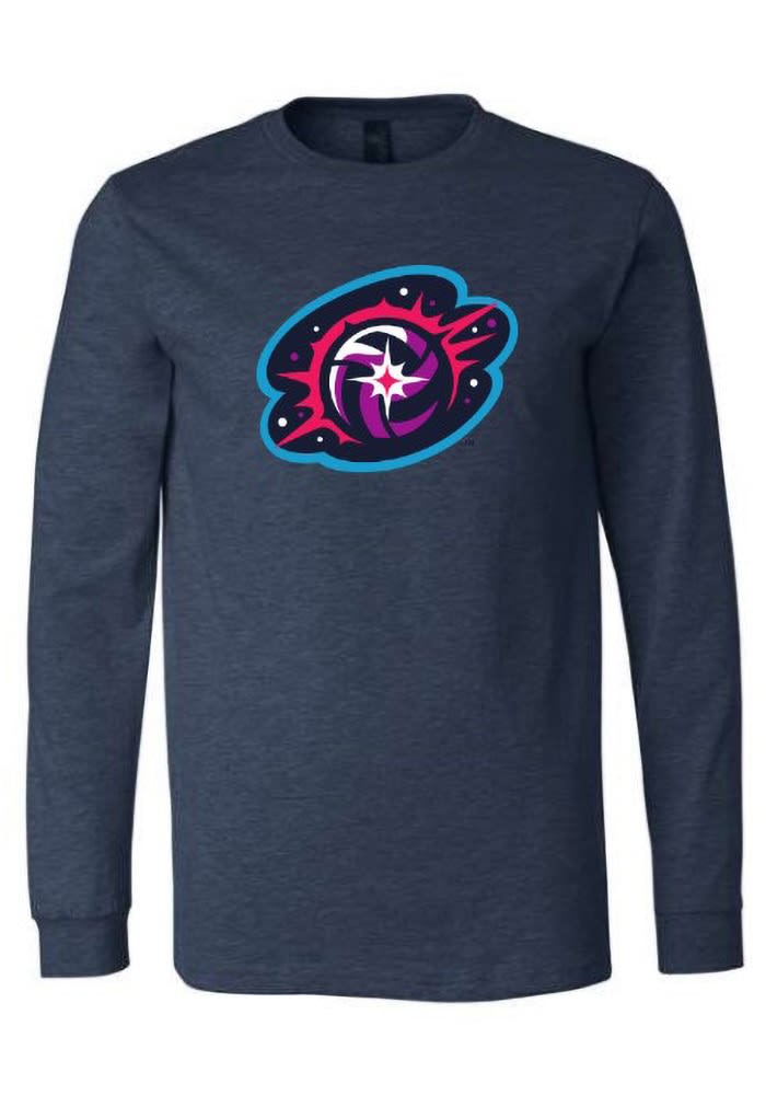 Omaha Supernovas Primary Logo NAVY Long Sleeve T Shirt - 38240007