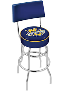 Marquette Golden Eagles Double-Ring Swivel with Back Pub Stool - Black