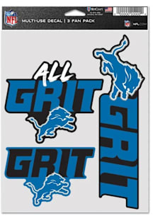 Detroit Lions All Grit Auto Decal - Blue